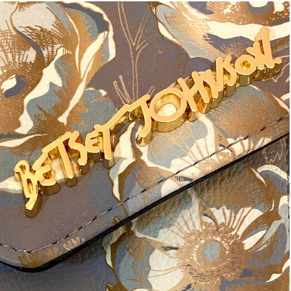 Betsey Johnson Gray Floral Flap Wallet - Picture 3 of 5